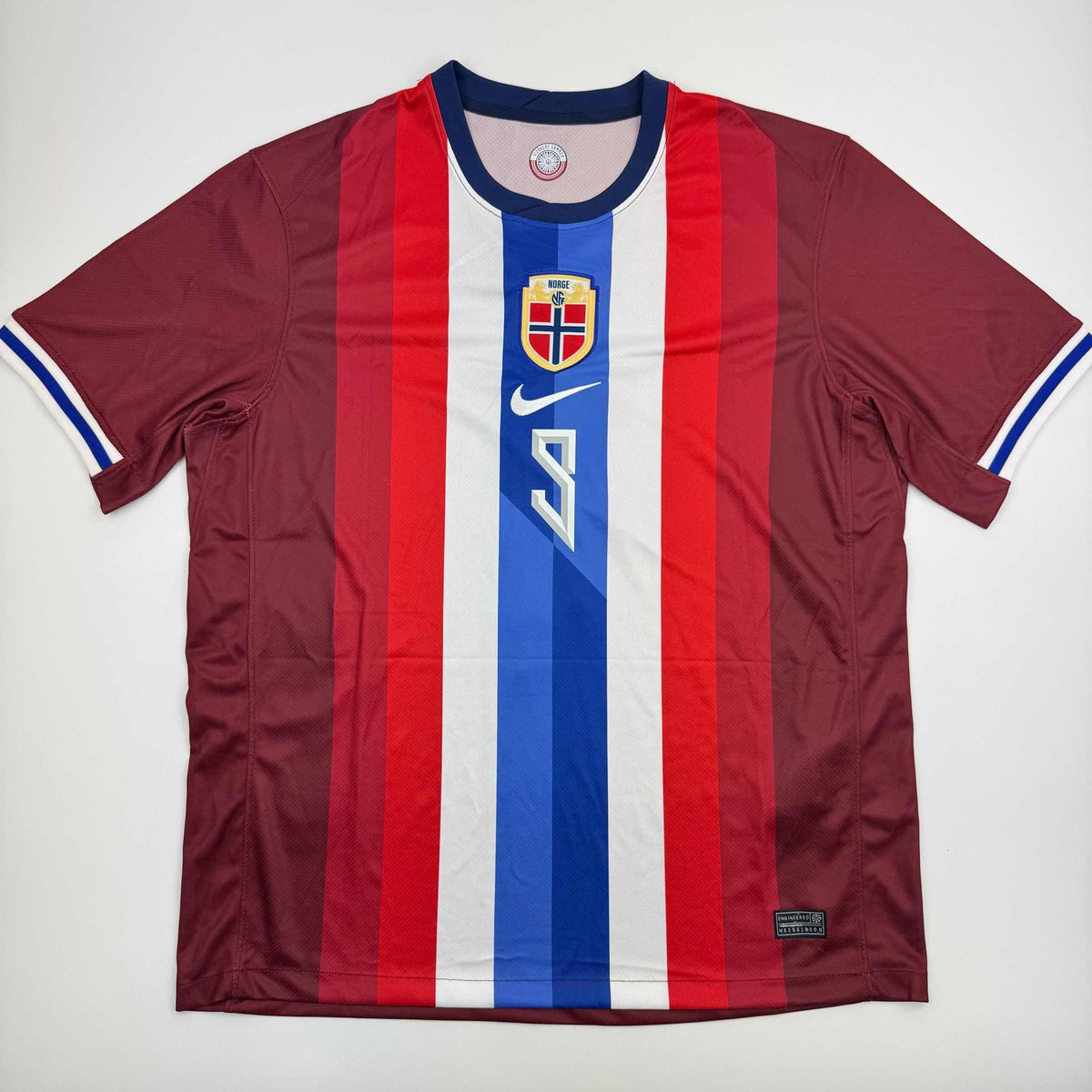 Autographed/Signed Erling Haaland Norway Maroon Soccer Futbol Jersey Beckett BAS COA