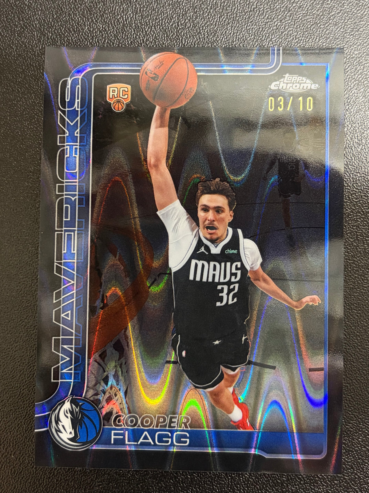 2025-26 Topps Chrome Update Black Raywave #/10 Cooper Flagg #151