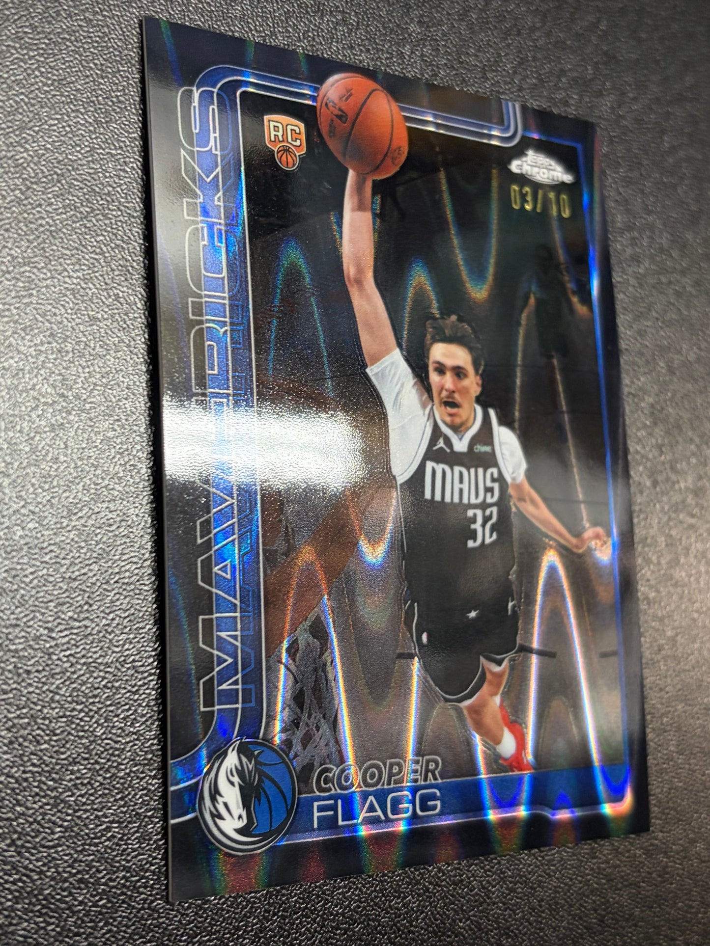 2025-26 Topps Chrome Update Black Raywave #/10 Cooper Flagg #151