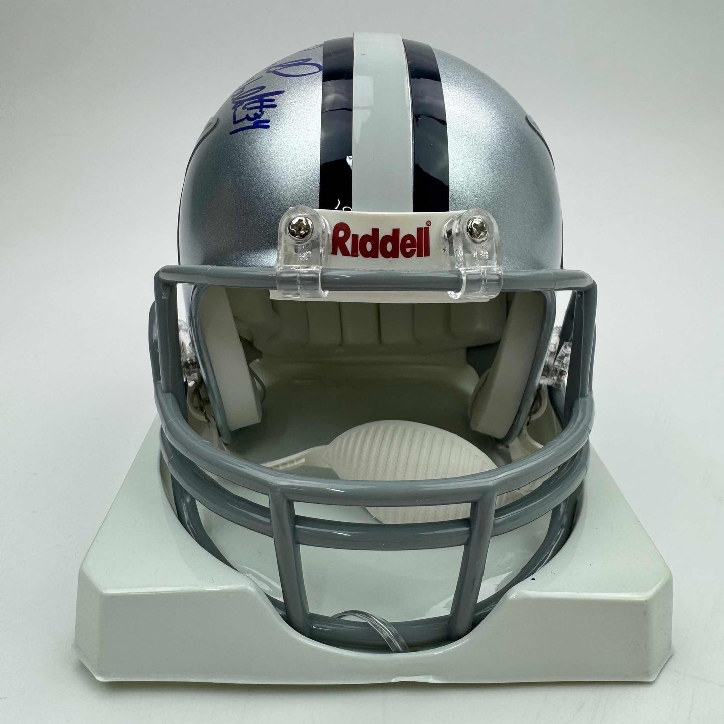 Autographed/Signed Herschel Walker Dallas Cowboys Mini Football Helmet PSA COA