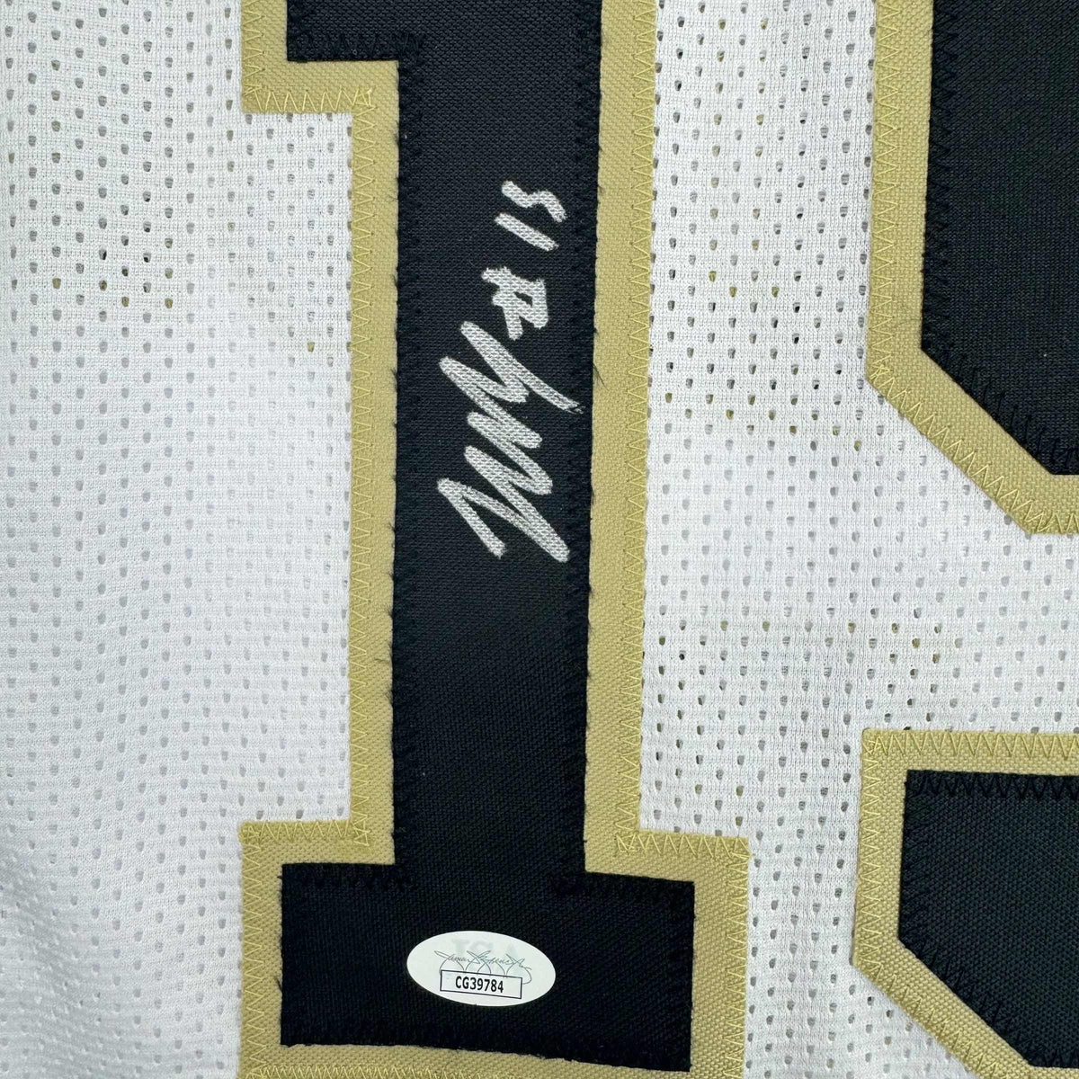 Autographed/Signed Zach Edey Purdue White College Basketball Jersey JSA COA
