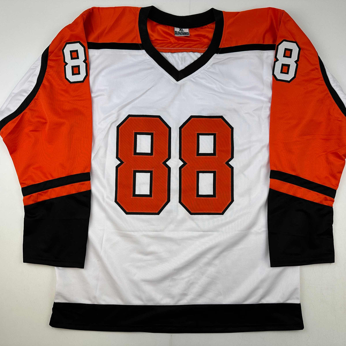 Autographed/Signed Eric Lindros Philadelphia White Hockey Jersey JSA COA