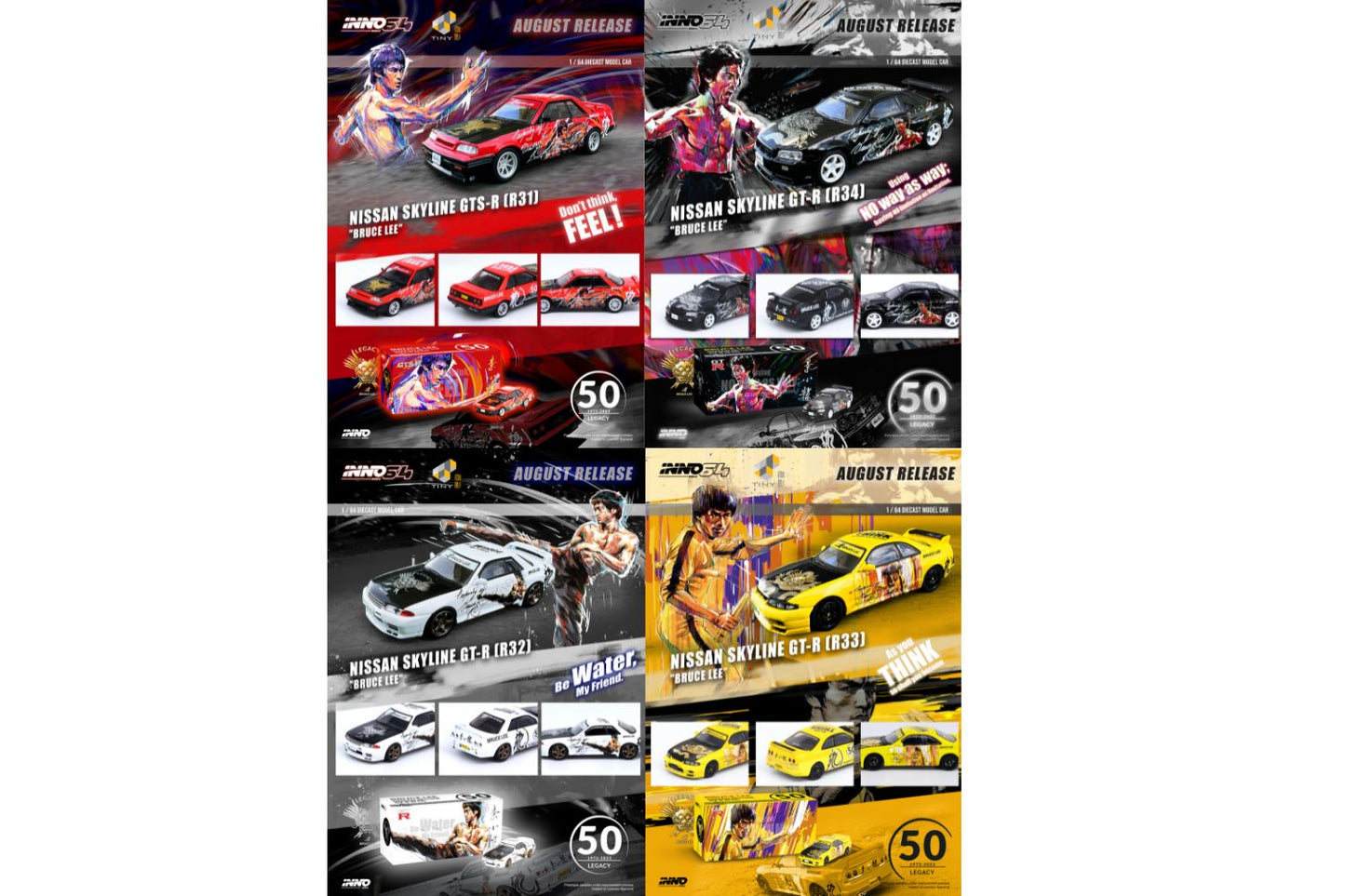 Inno64 x TINY Skyline GT-R's Series Bruce Lee 50th Anniversary 1:64