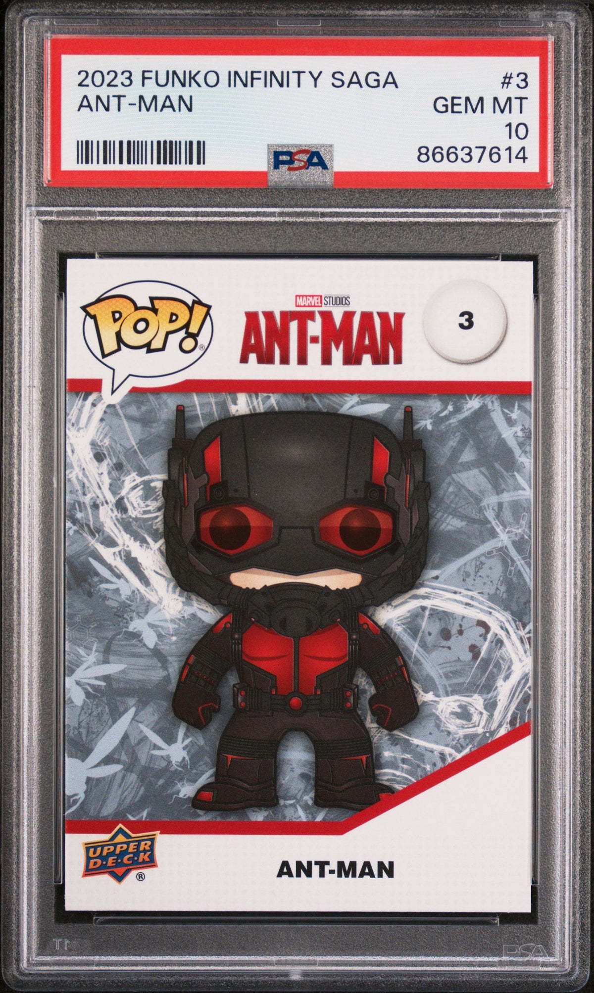 2023 UPPER DECK FUNKO POP MARVEL  ANTMAN  #3  PSA 10