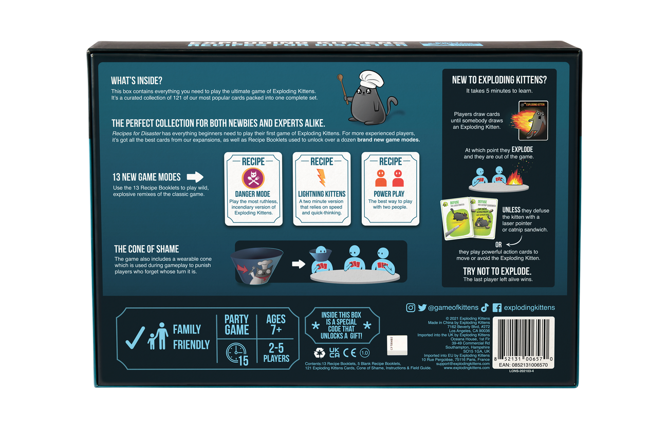 Exploding Kittens: Recipes for Disaster
