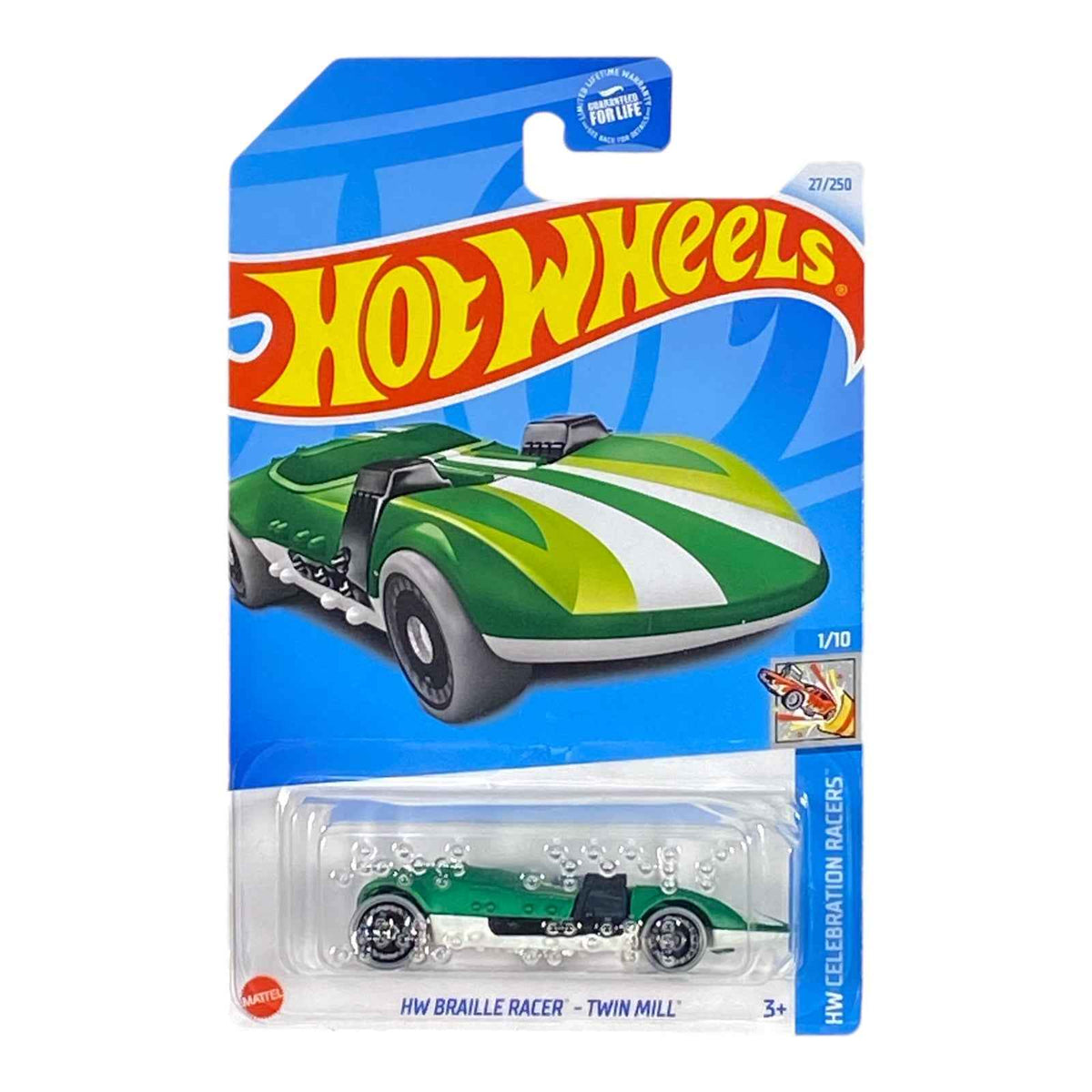 Hot Wheels Braille Racer - Twin Mill | Celebration Racers Series 1/10