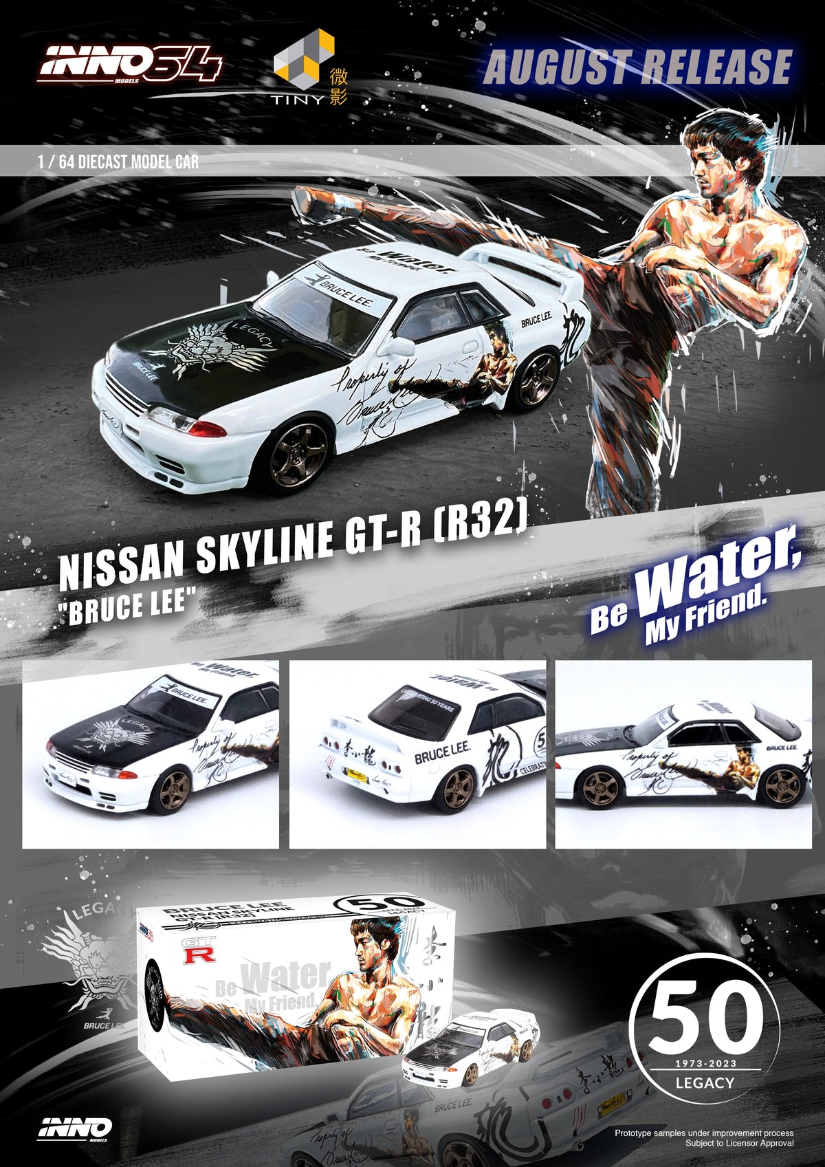 Inno64 x TINY Skyline GT-R's Series Bruce Lee 50th Anniversary 1:64