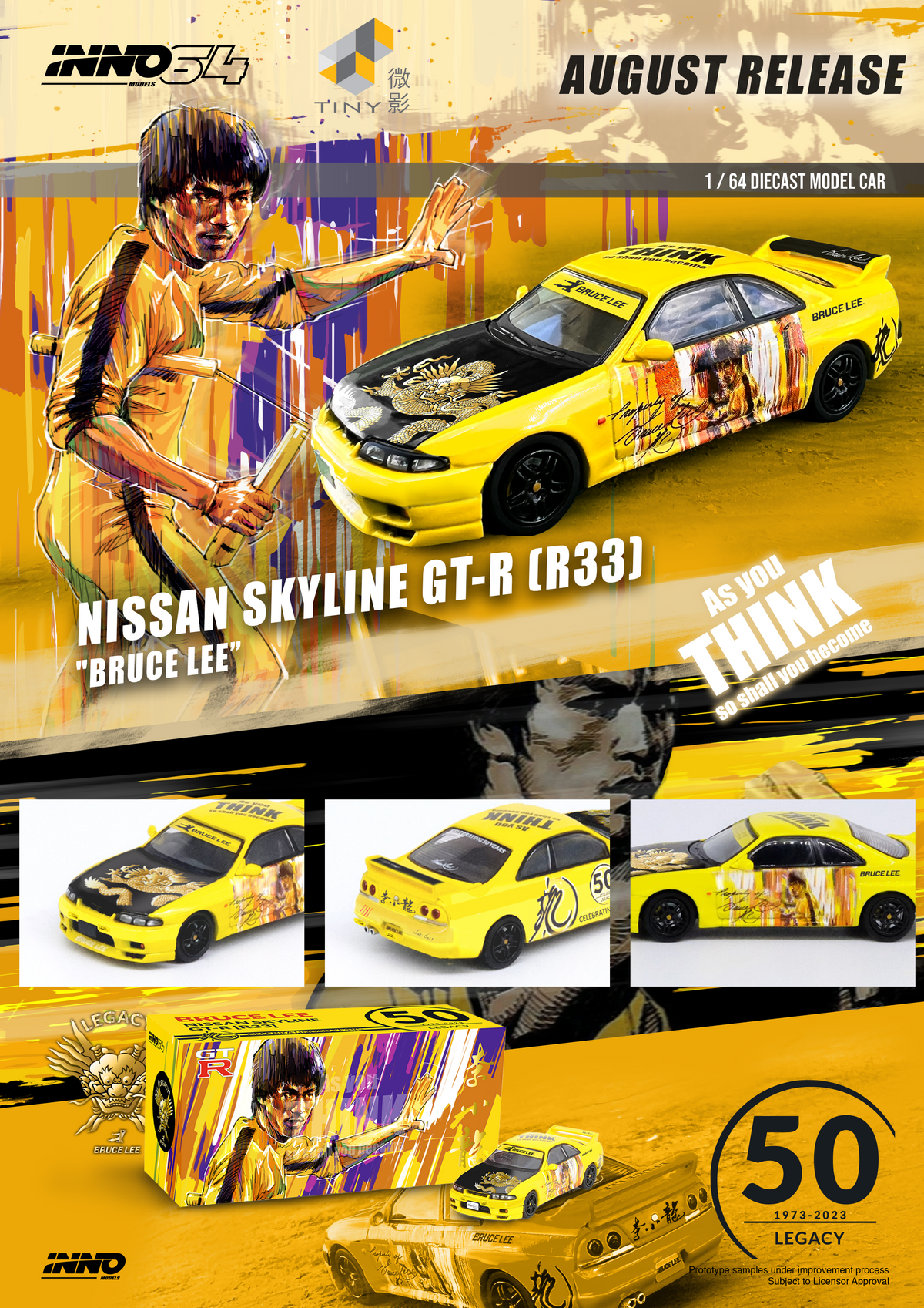 Inno64 x TINY Skyline GT-R's Series Bruce Lee 50th Anniversary 1:64
