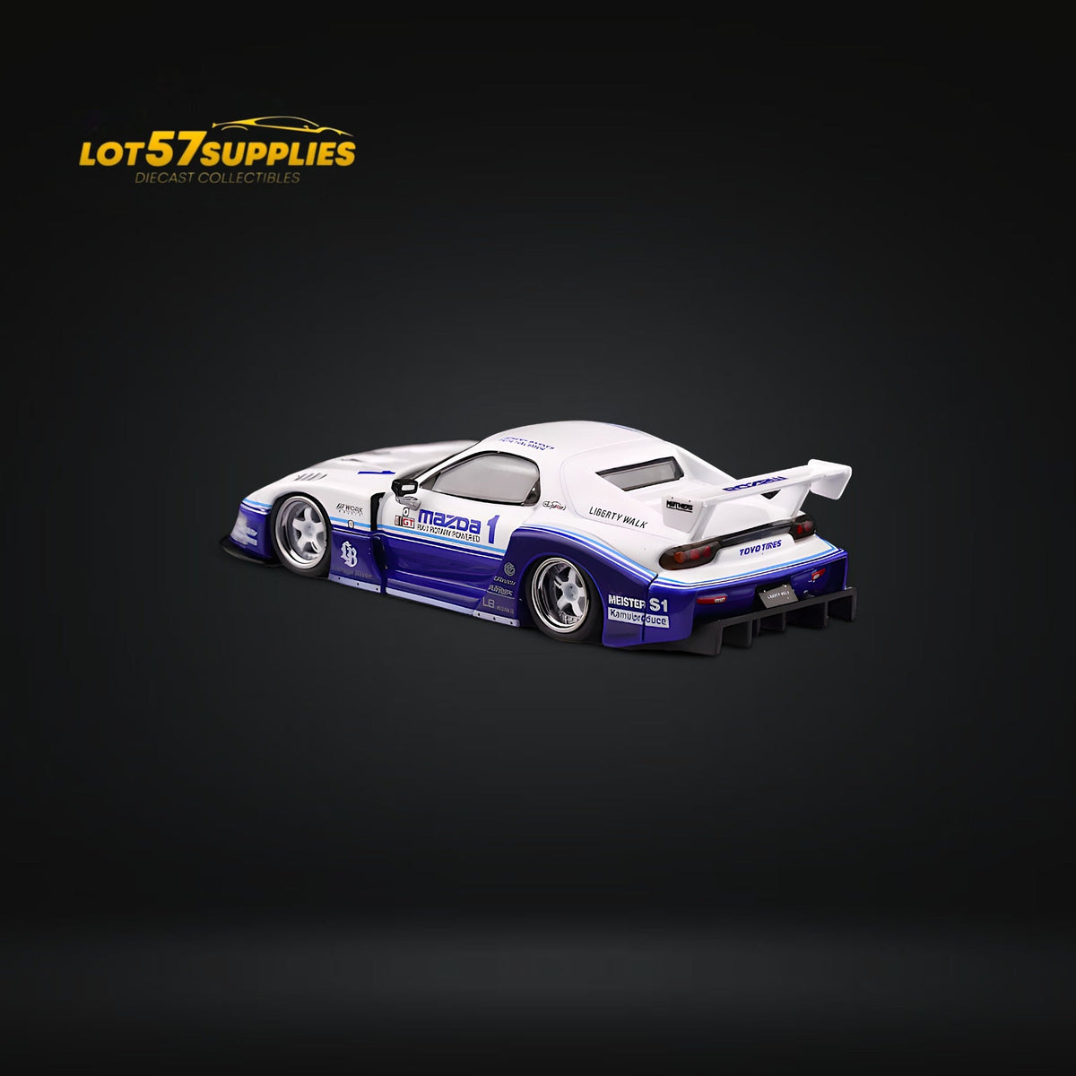 INNO64 Mazda RX-7 LBWK FD3S Blue-White 1:64