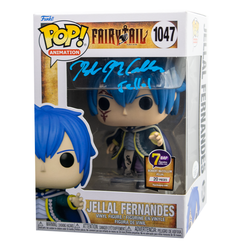 Robert McCollum signed Jellal Fernandes Funko Pop - 7BAP Signature Series
