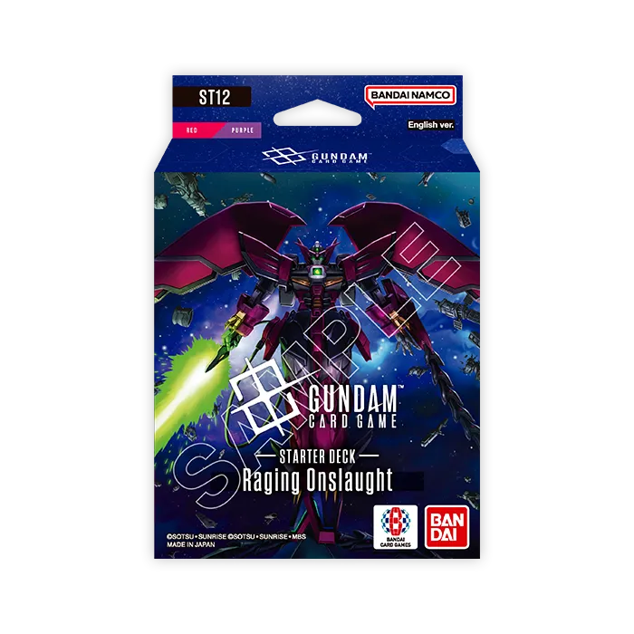 Gundam Card Game Raging Onslaught ST12 English starter deck package