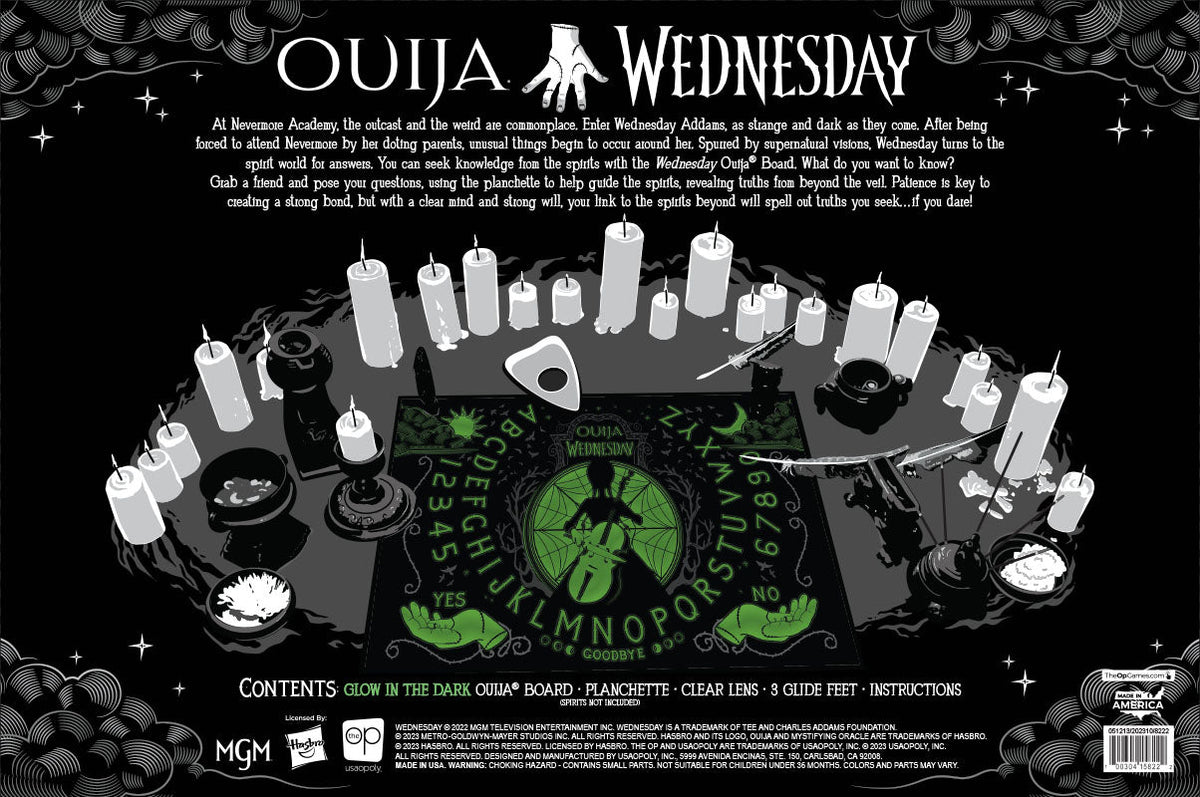 Wednesday Glow in the Dark Ouija Board - CLEARANCE