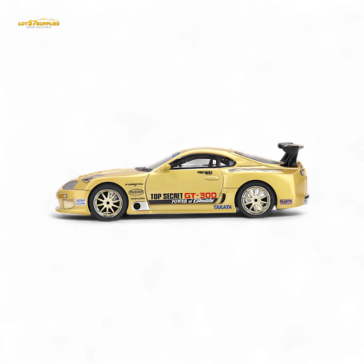 Mini-GT Toyota Supra A80 Top Secret Gold 1:64
