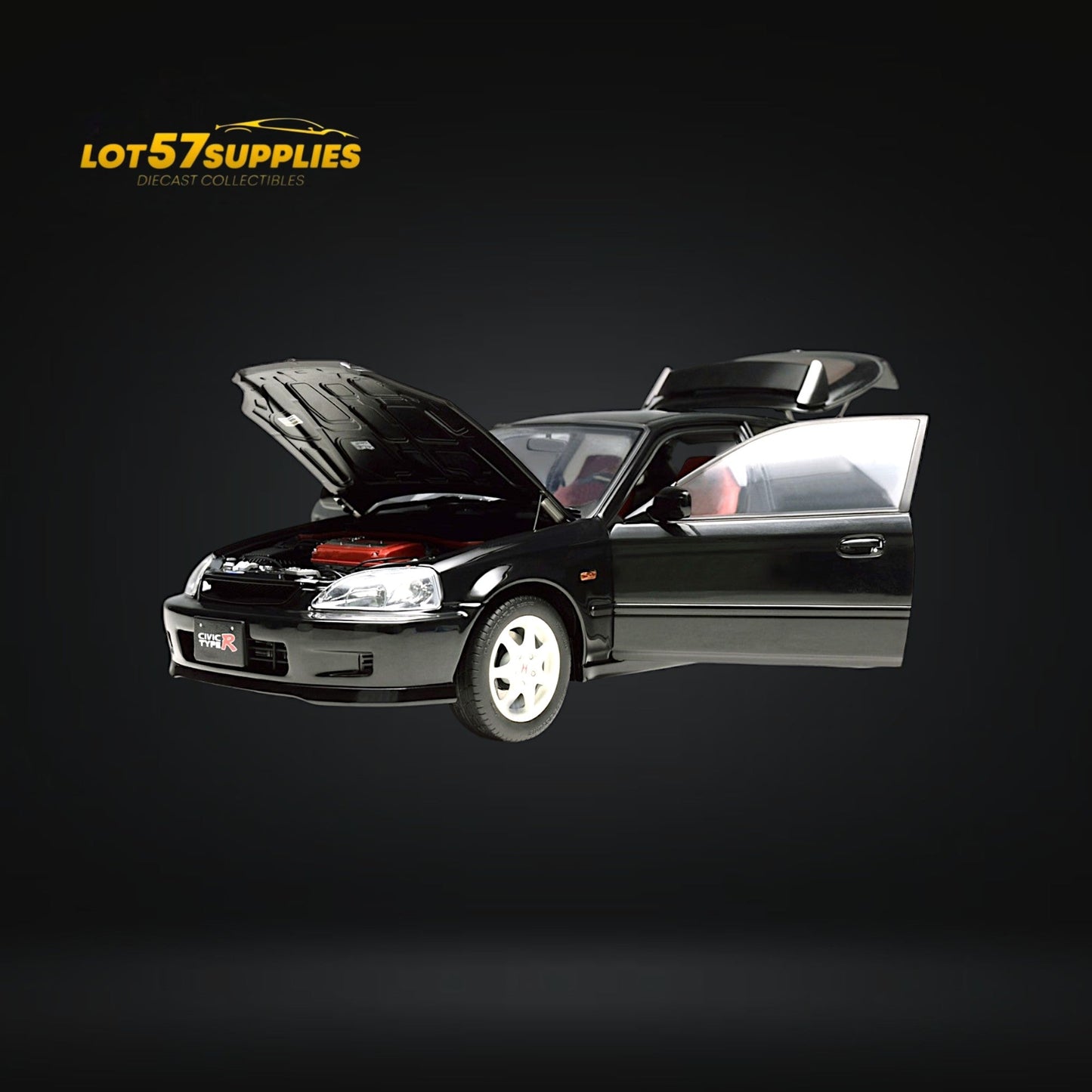 MOTORHELIX Honda Civic Type-R EK9 Black 1:18