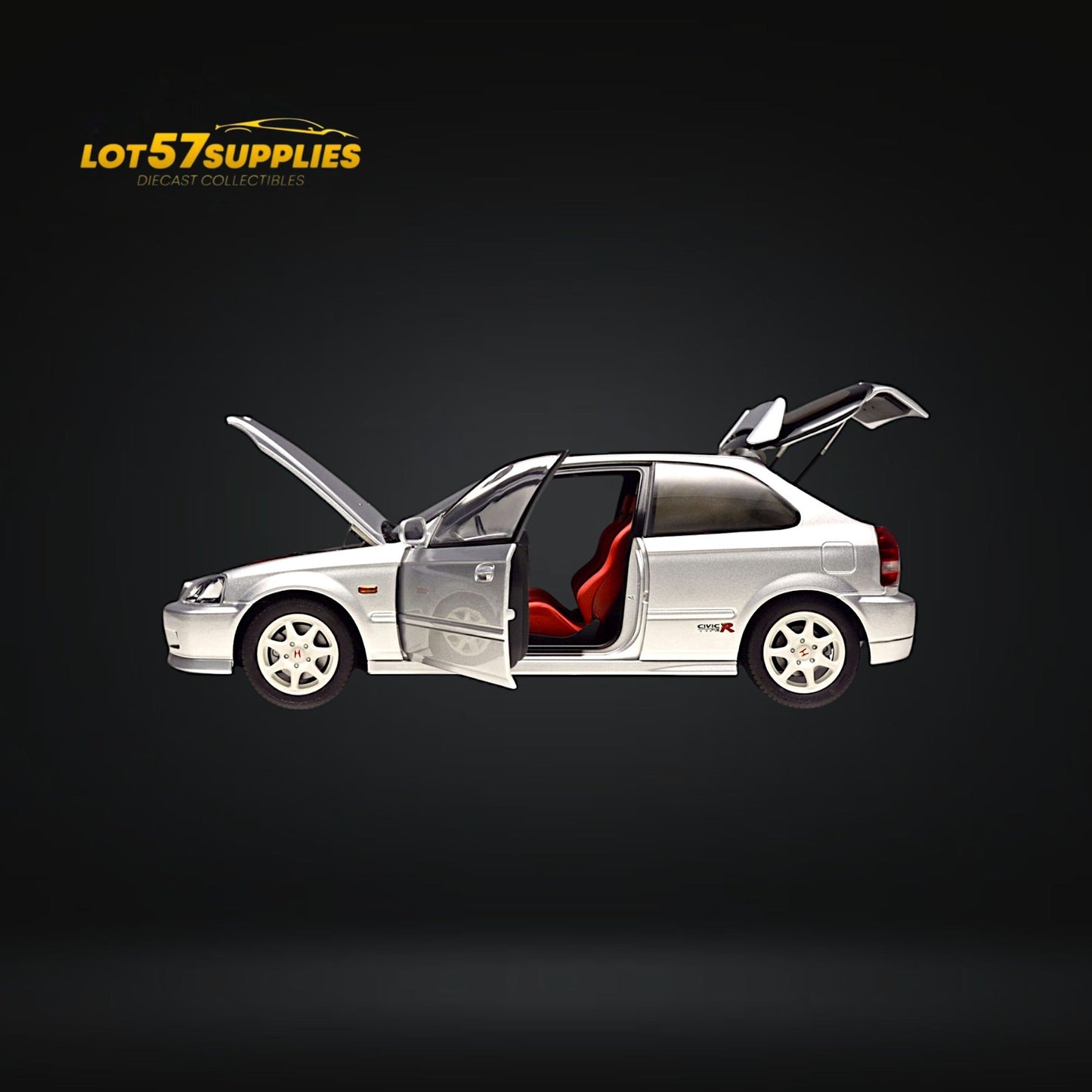 MOTORHELIX Honda Civic Type-R EK9 Silver 1:18