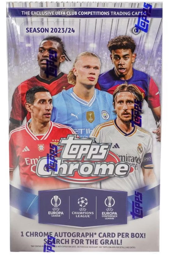 2023/24 Topps Chrome 欧足联俱乐部比赛足球爱好盒
