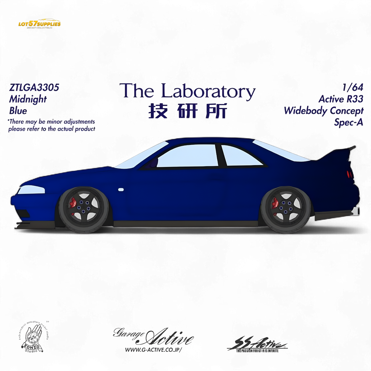 The Laboratory x ZONZO Nissan R33 Widebody ZTLGA3305 1:64