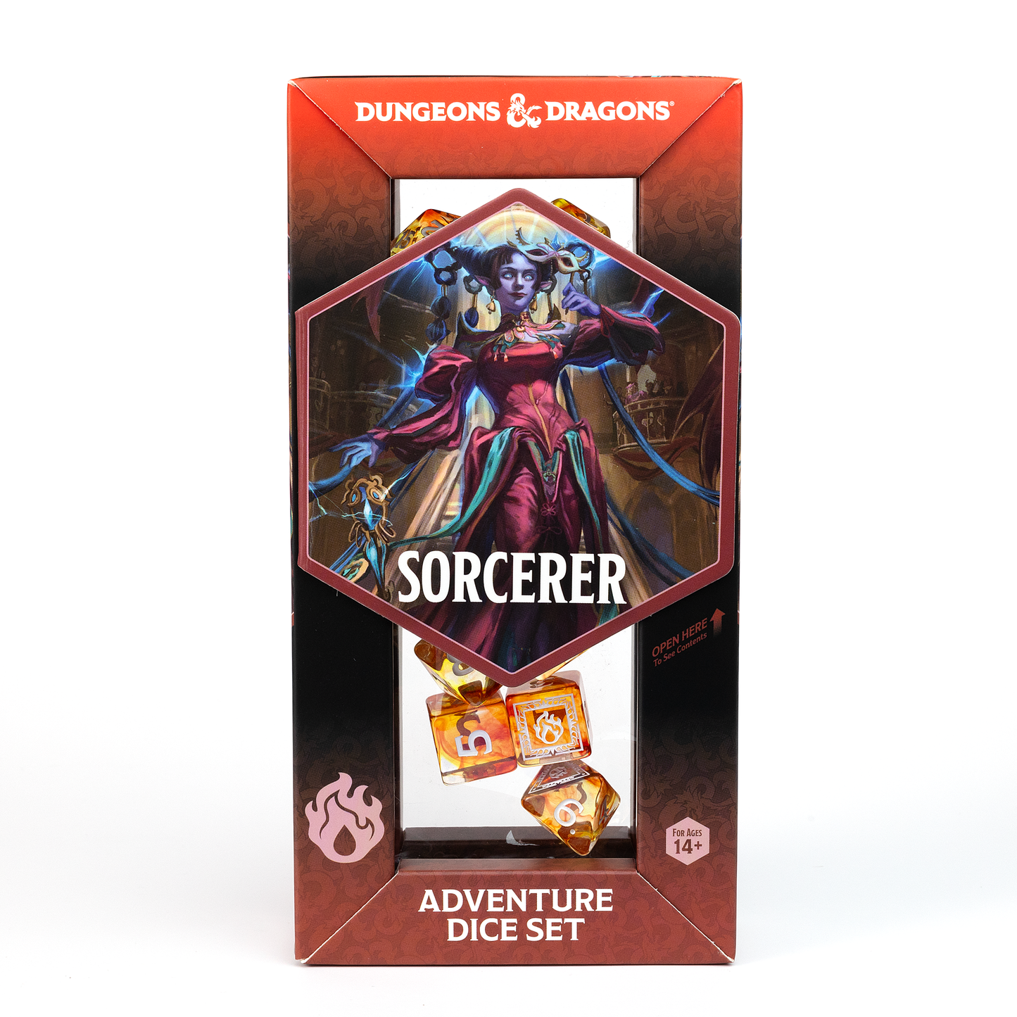 D&D Adventure Dice Set - Sorcerer Edition | Orange 16pc Collection