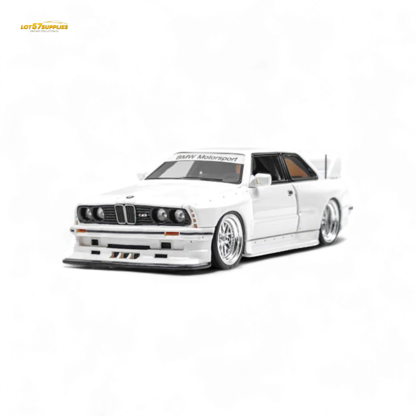 NA BMW E30 Wide-Body White 1:64