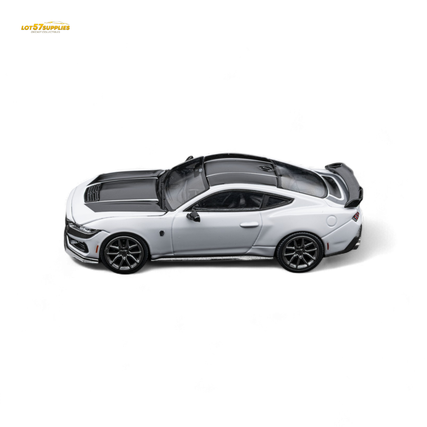 DCM Mustang Dark Horse Crystal White 1:64