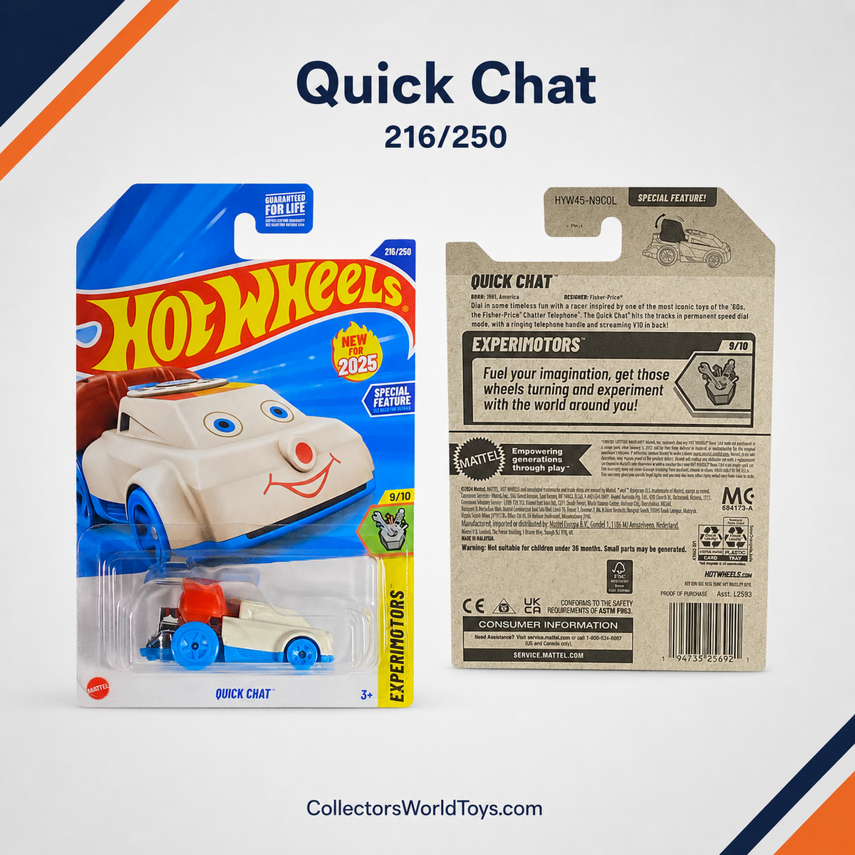 Hot Wheels Quick Chat | Experimotors Series 9/10 - 216/250