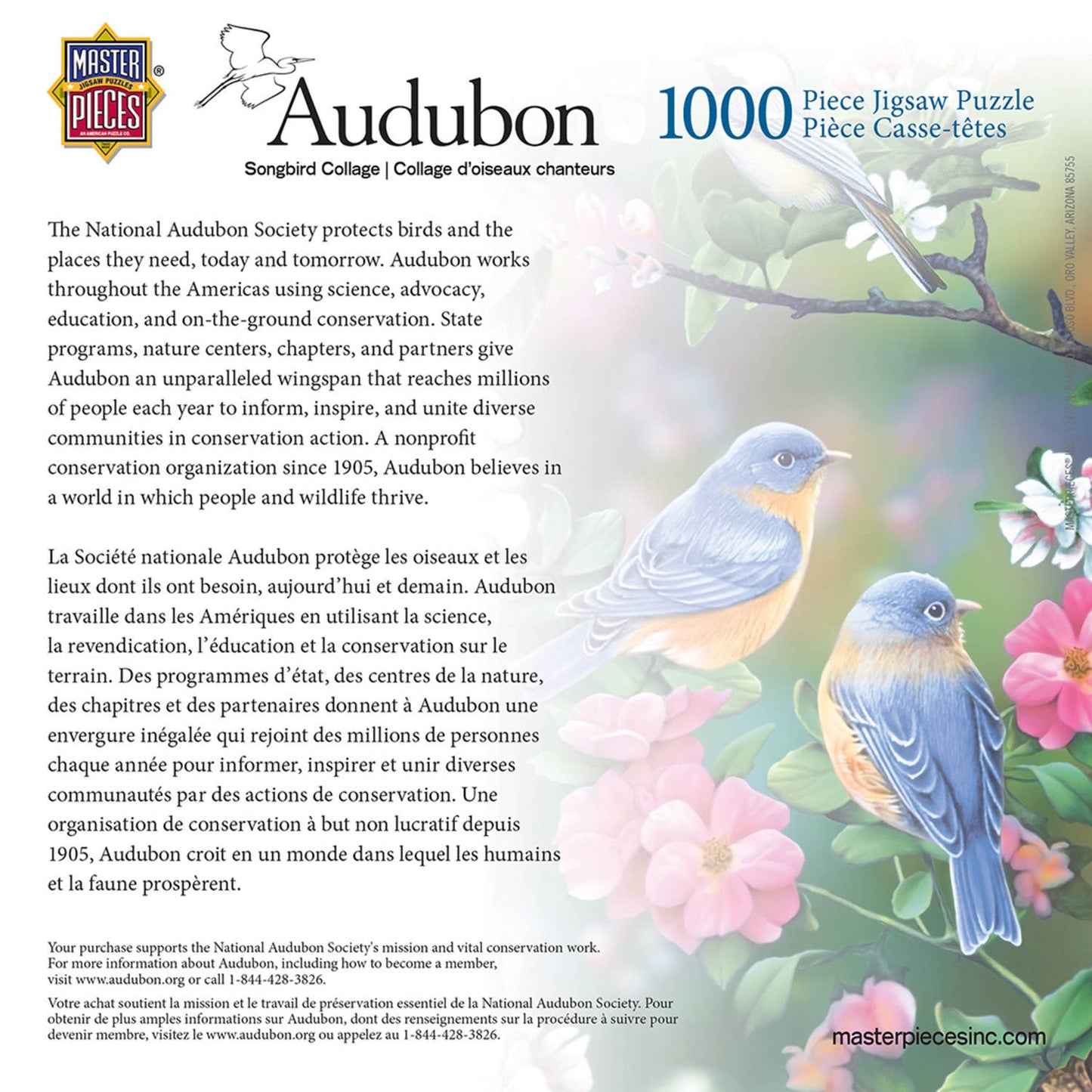 Audubon - Songbird Collage 1000 Piece Puzzle by Masterpieces Puzzles