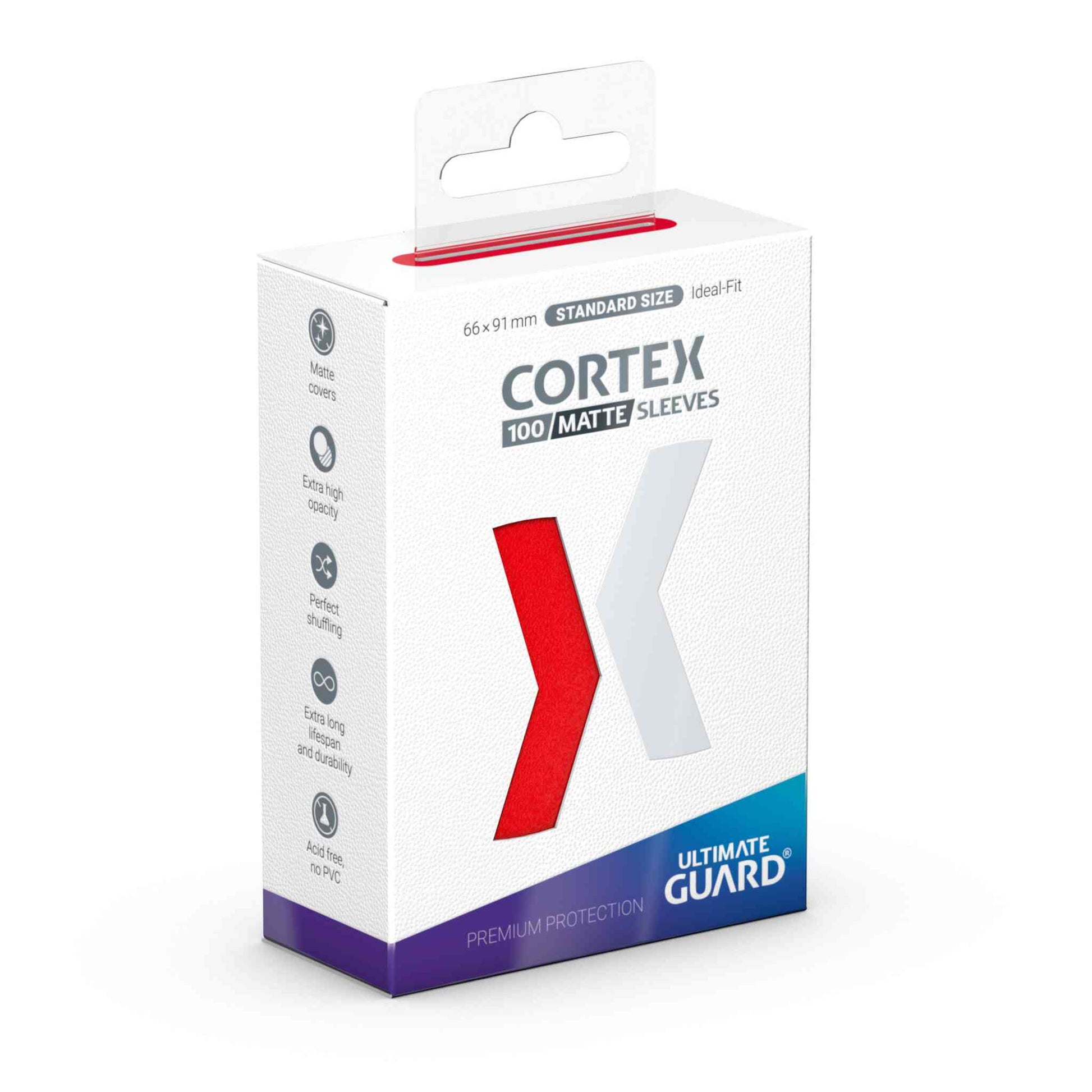 Ultimate Guard Cortex Sleeves Standard Size Matte Red (100ct)