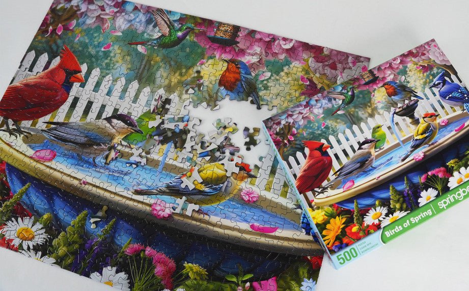 Birds Of Spring 500 Piece Jigsaw Puzzle by Springbok Puzzles