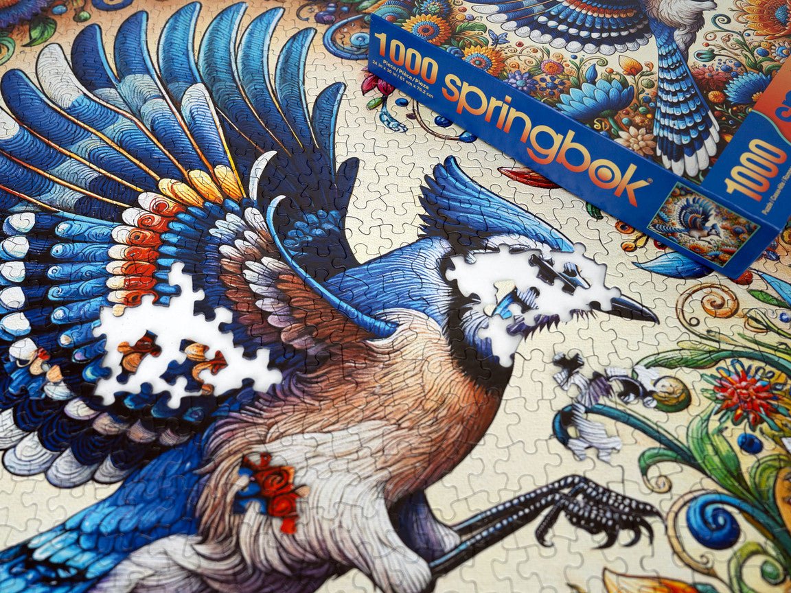 Blue Jay in Summer 1000 Piece Jigsaw Puzzle | Springbok Puzzles