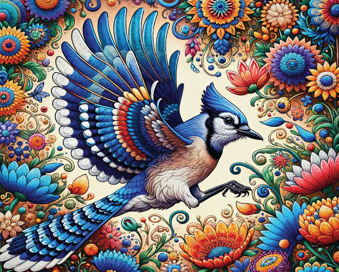 Blue Jay in Summer 1000 Piece Jigsaw Puzzle | Springbok Puzzles