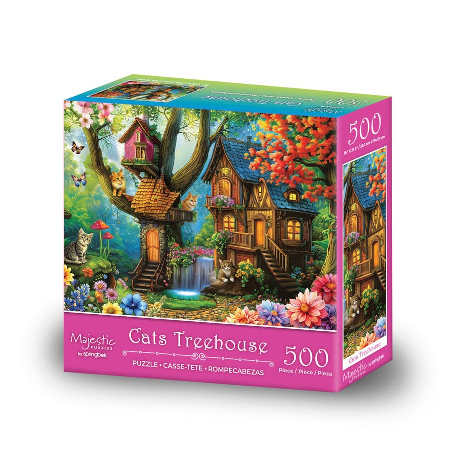 Cats Treehouse 500 Piece Jigsaw Puzzle by Springbok Puzzles
