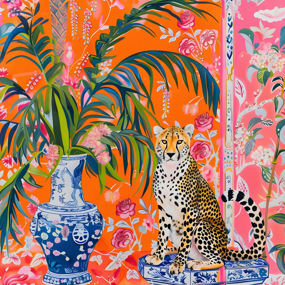Cheetah and Ginger Jar 500 Piece Jigsaw Puzzle | Springbok Puzzles