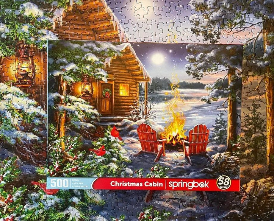 Christmas Cabin 500 Piece Jigsaw Puzzle by Springbok Puzzles