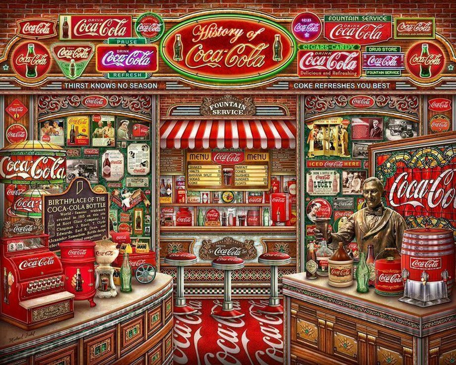 Coca-Cola History 1000 Piece Jigsaw Puzzle by Springbok Puzzles