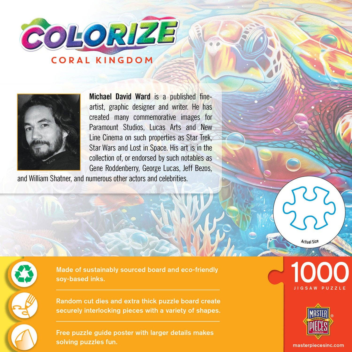 Colorize Coral Kingdom 1000 Piece Puzzle | Masterpieces Puzzles