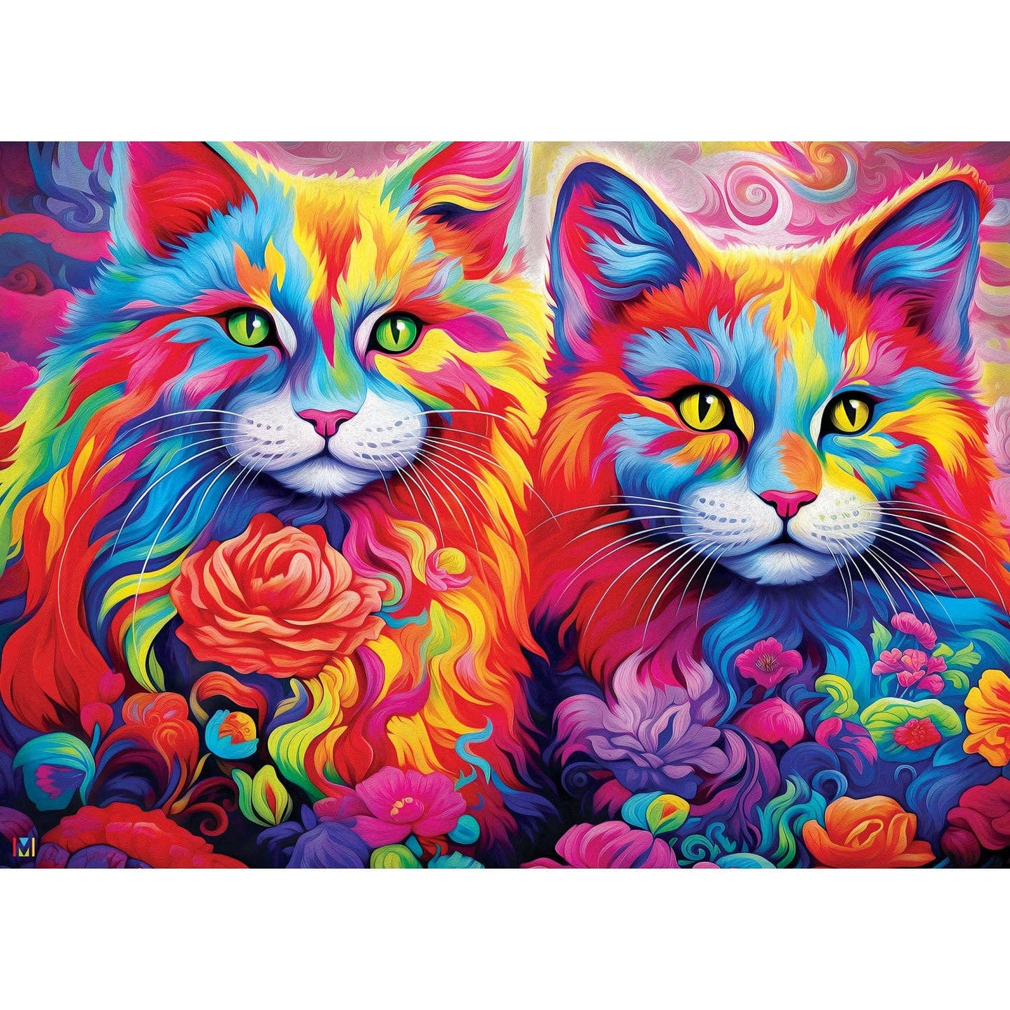 Colorize - Rainbow Whiskers 1000 Piece Puzzle by Masterpieces