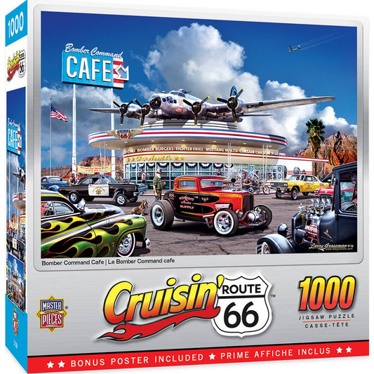 Cruisin' Route 66 Bomber Command Cafe 1000 Piece Puzzle | Masterpieces