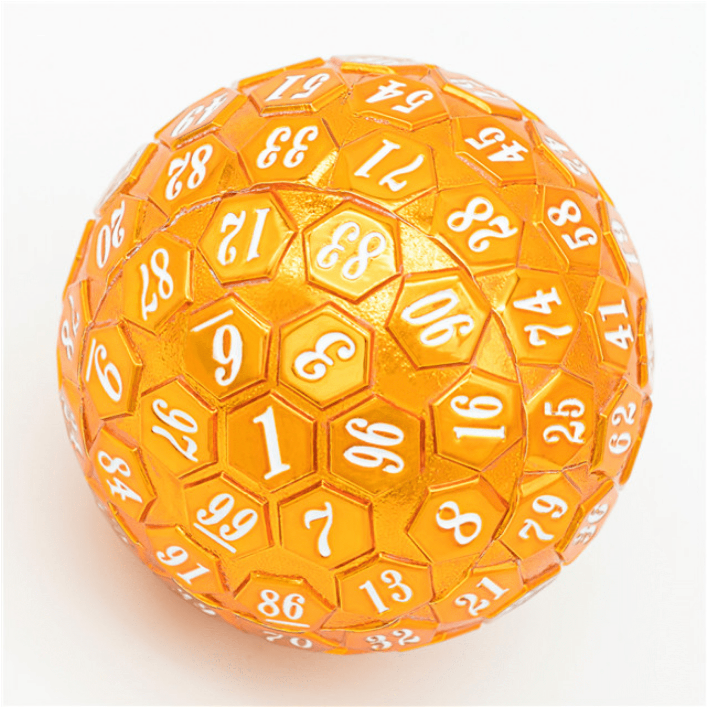 45mm Metal D100 - Orange with White Font