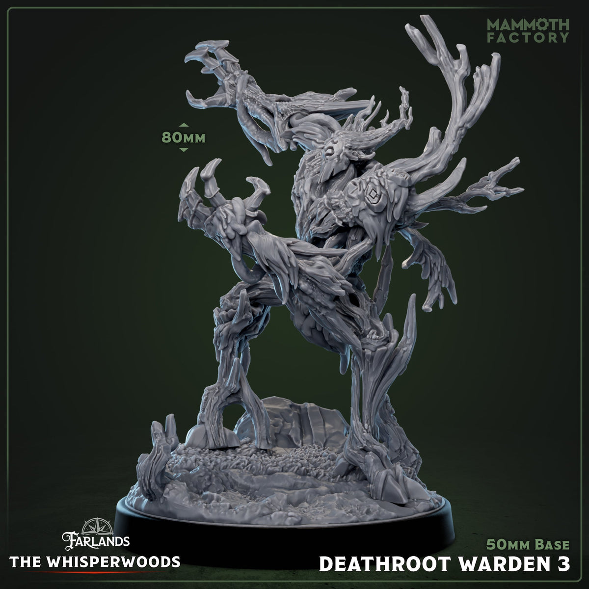 Deathroot Warden: Sculpt 3 (Forest Elemental / Treefolk)