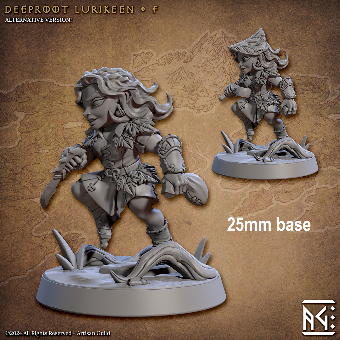 Deeproot Lurikeen Warrior (Base Sculpt F)