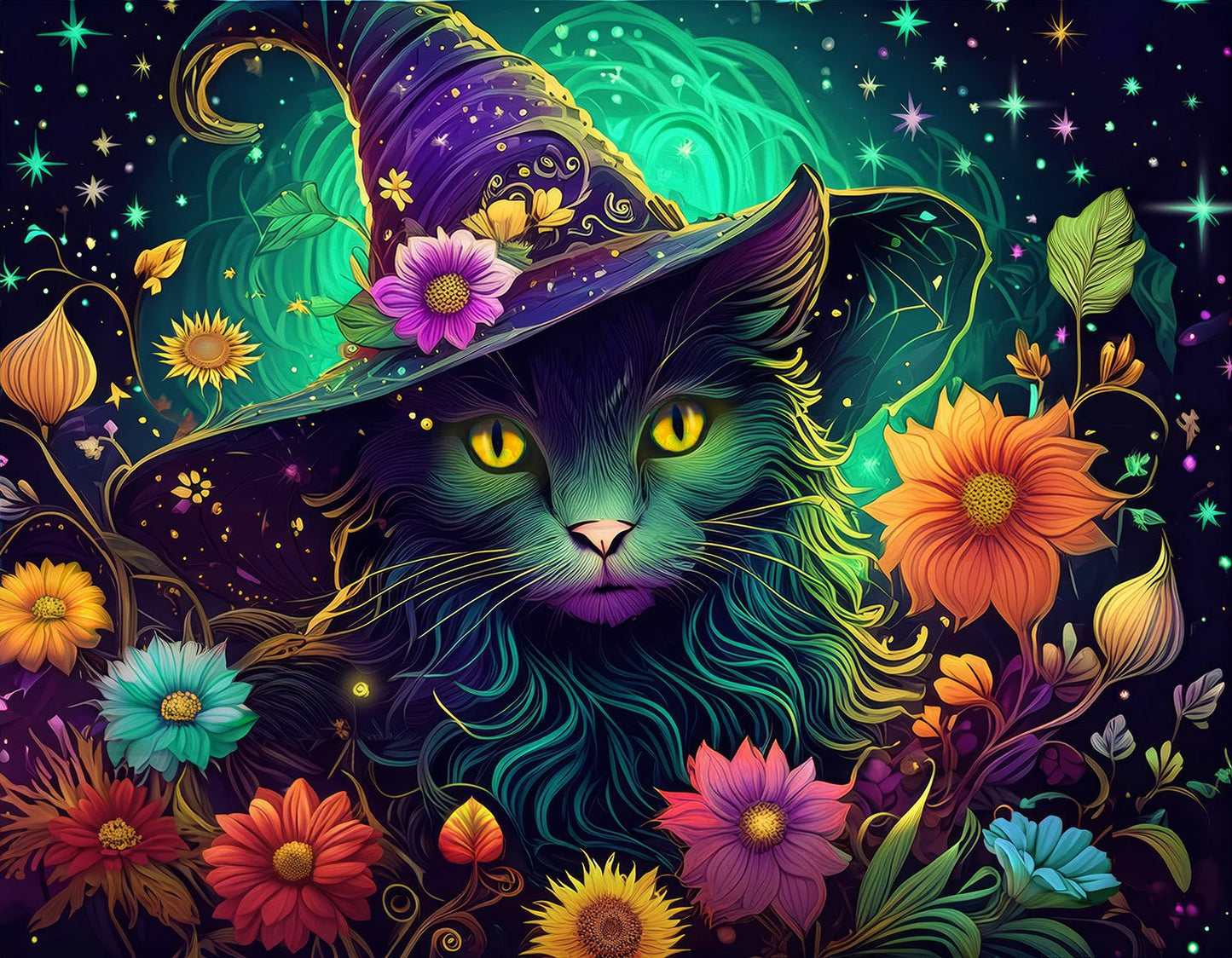 Enchanted Cat 1000 Piece Jigsaw Puzzle | Springbok Puzzles