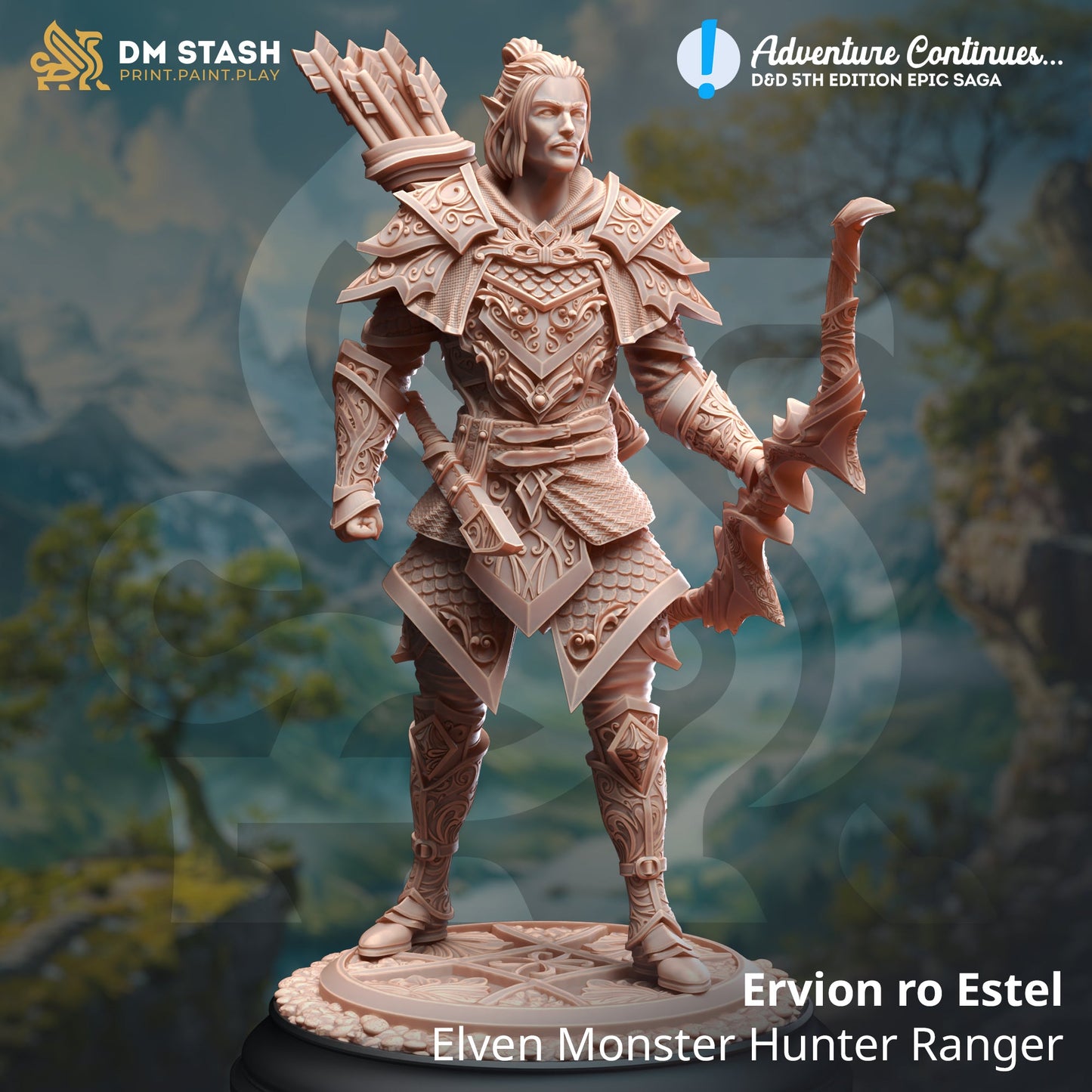 Ervion ro Estel, Elven Monster Hunter (Male Elf Ranger)