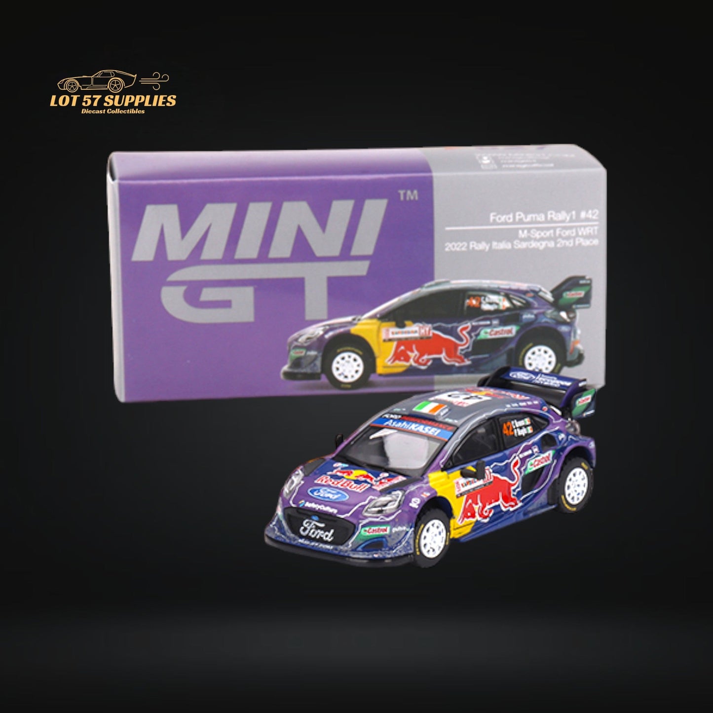 Mini-GT Ford Puma Rally1 #42 M-Sport Ford WRT 2022 1:64