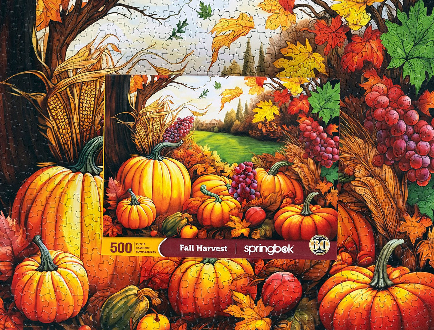 Fall Harvest 500 Piece Jigsaw Puzzle  | Springbok Puzzles