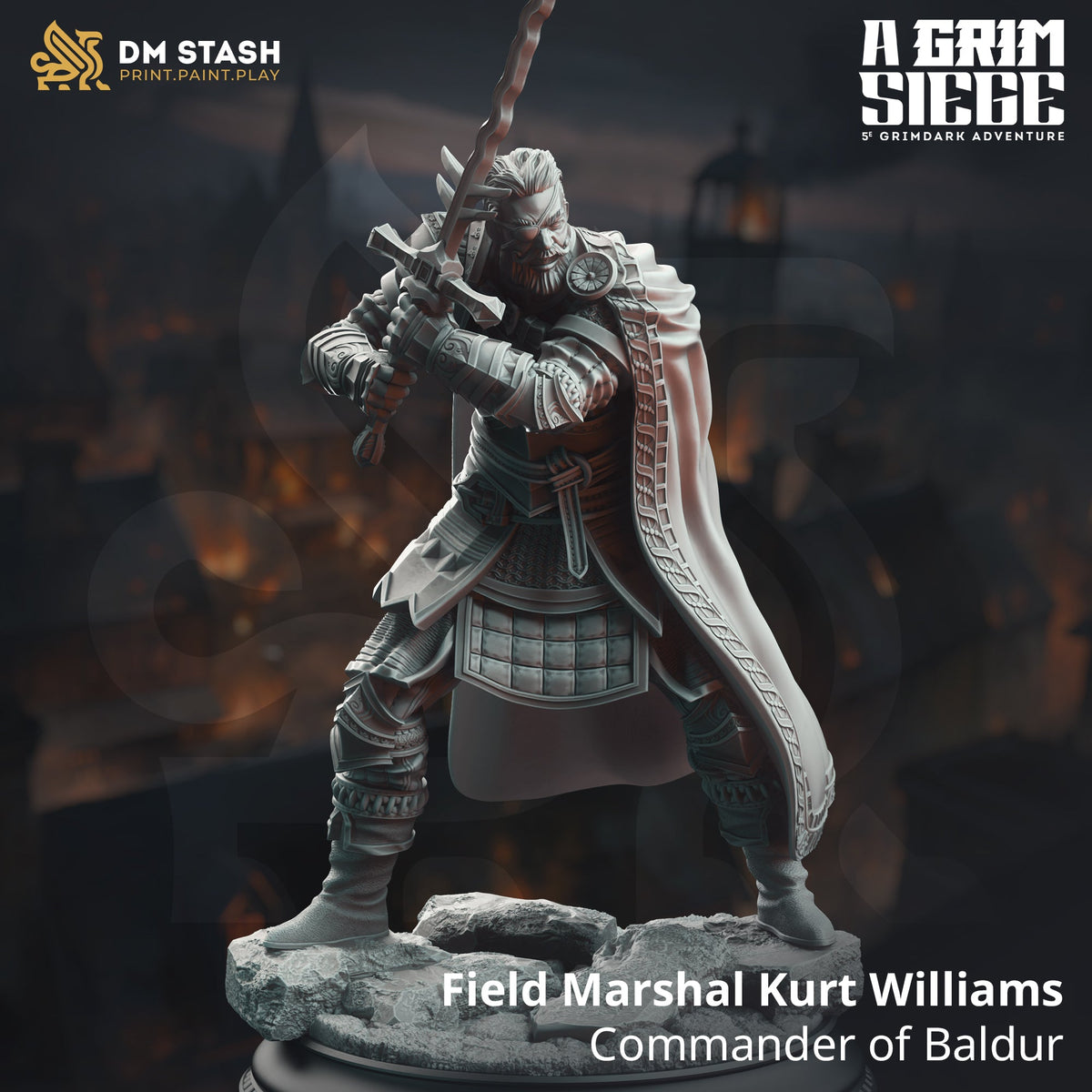 Field Marshal Kurt Williams, Commander of Baldur (Male Human Fighter)