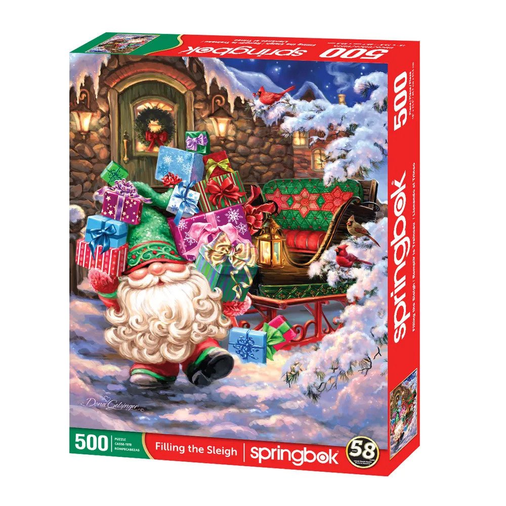 Filling the Sleigh 500 Piece Jigsaw Puzzle | Springbok Puzzles