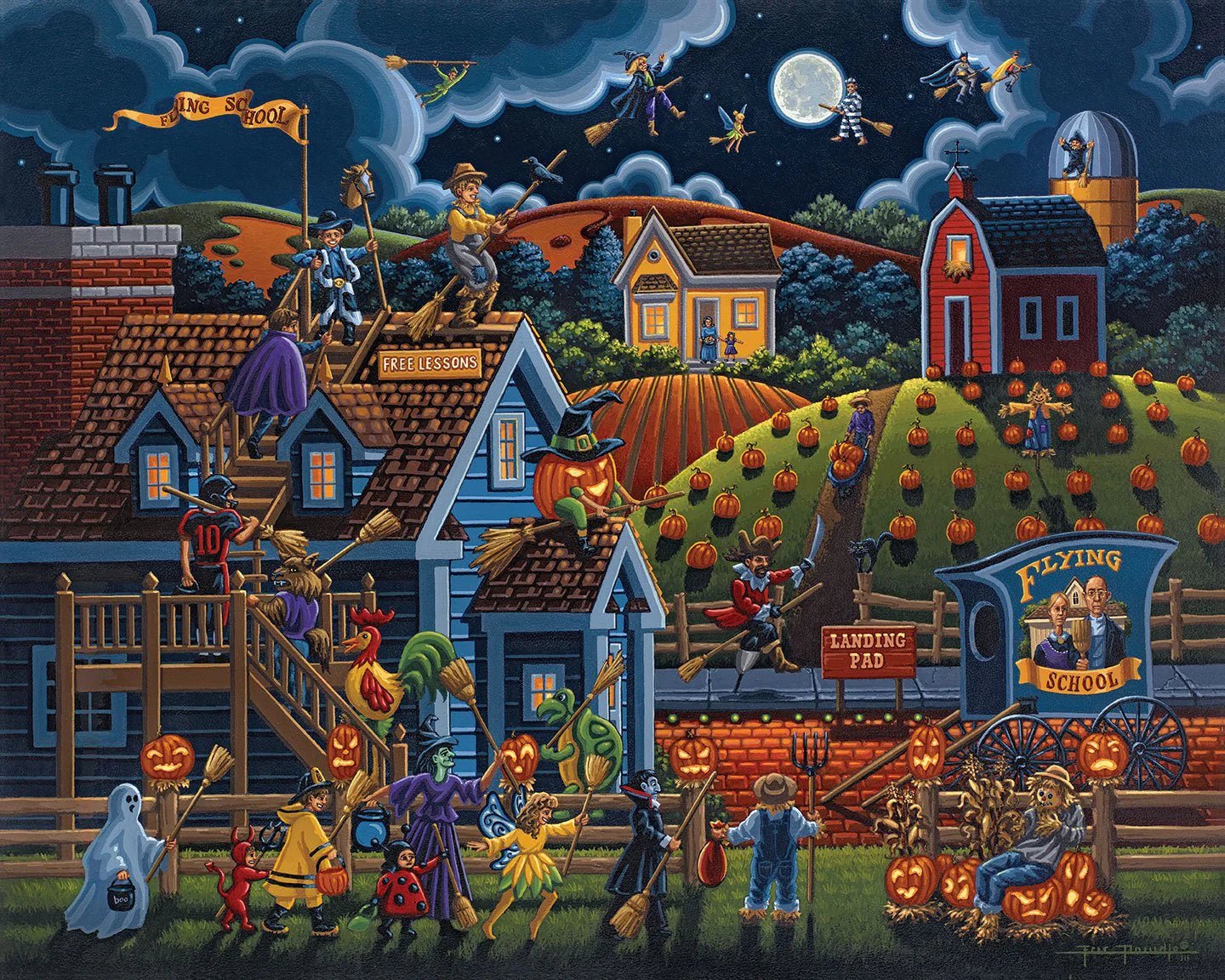 Flying School 500 Piece Jigsaw Puzzle | Dowdle Puzzles