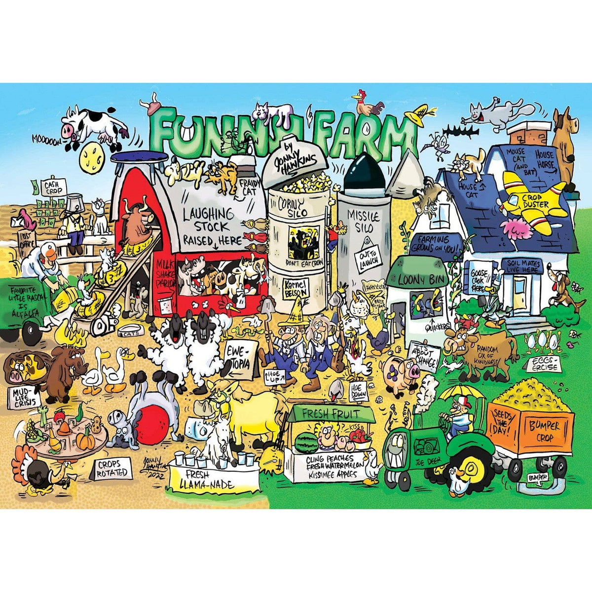 Funny Farm 1000 Piece Jigsaw Puzzle by Masterpieces Puzzles