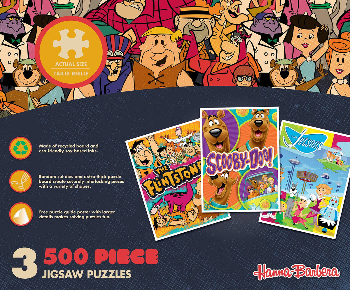 Hanna-Barbera 3-Pack 500 Piece Puzzles by Masterpieces
