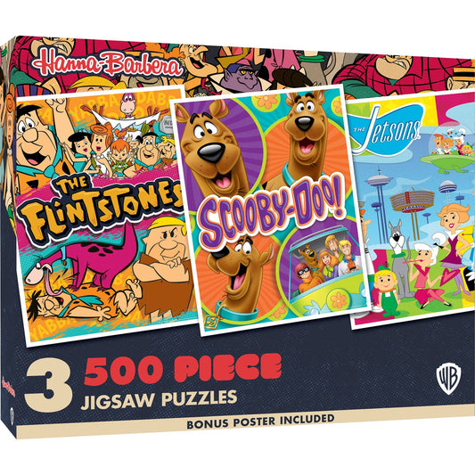 Hanna-Barbera 3-Pack 500 Piece Puzzles by Masterpieces